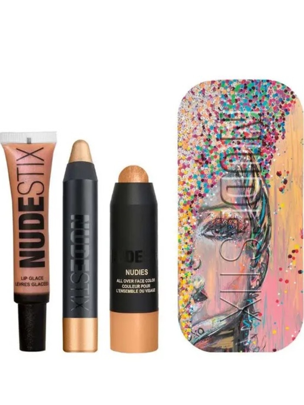 Nudestix Mini Nude Gold Glam Palette Limited Edition - 3 piece - Brand New